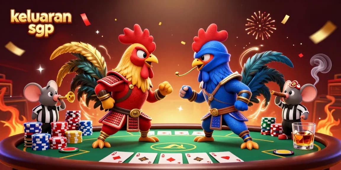 Melihat hasil keluaran sgp dengan visual menarik dari pertarungan ayam kartun 3D.