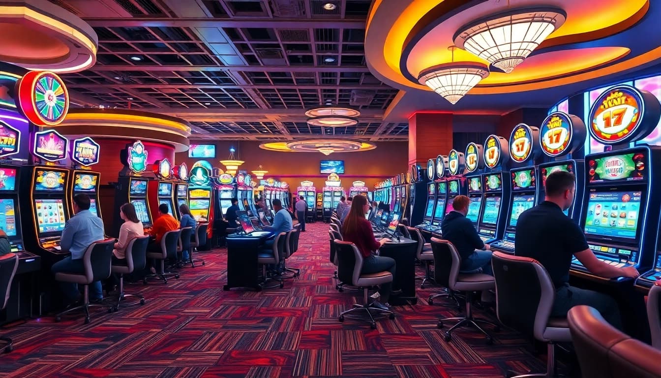 เล่นเกมสล็อตออนไลน์ที่ https://slotxo.us.com/ ในคาสิโนที่มีสีสันสดใสและบรรยากาศที่มีชีวิตชีวา