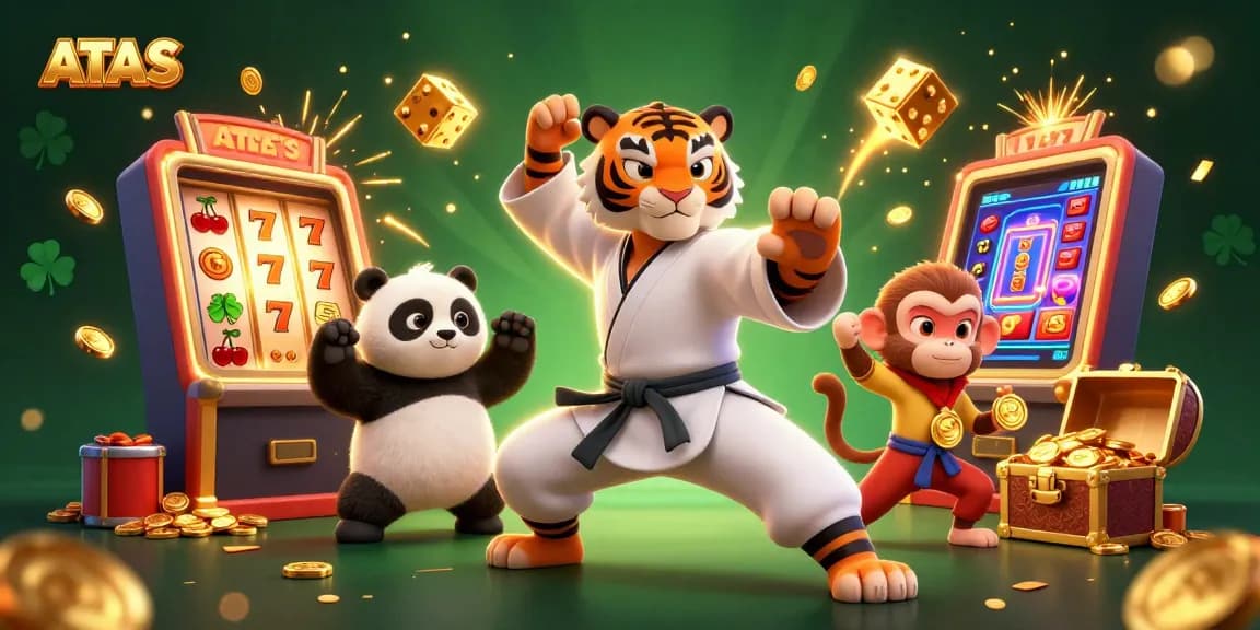 Experience the thrill of ATAS casino gaming with animated characters and explosive winnings.