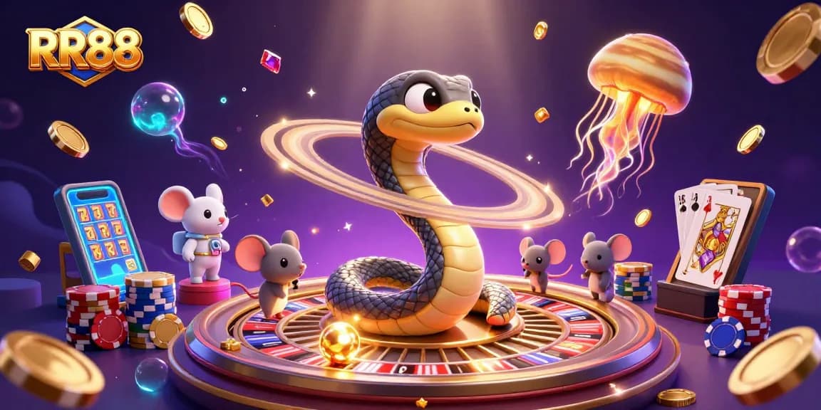 Join the excitement of RR88 with a vibrant 3D casino scene featuring engaging games and colorful betting!