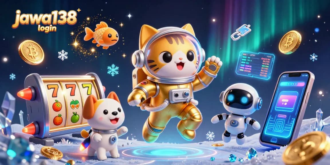 Melihat aksi jackpot menggembirakan dari jawa138 login dengan slot yang penuh warna dan kucing astronot yang menawan.
