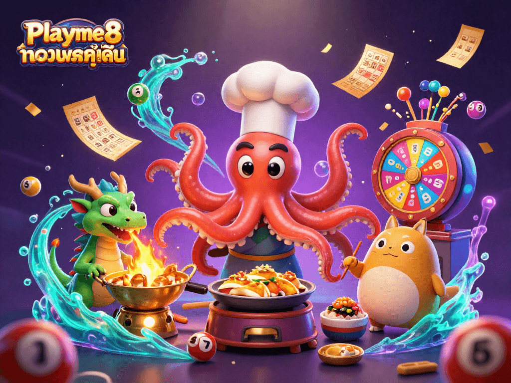 การเล่นเกมคาสิโนออนไลน์กับ Playme8 ตารางคู่เด่นที่มีการทำอาหารหลากหลายและบรรยากาศของโชคลาภ