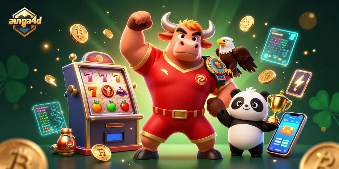 Join angsa4d in thrilling slot victories with a vibrant 3D scene of champions.