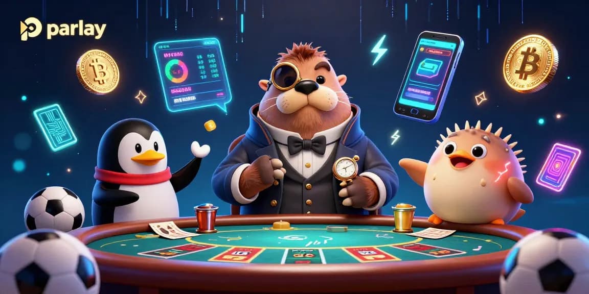 Experience thrilling parlay betting strategies with our 3D sports betting illustration featuring unique characters.