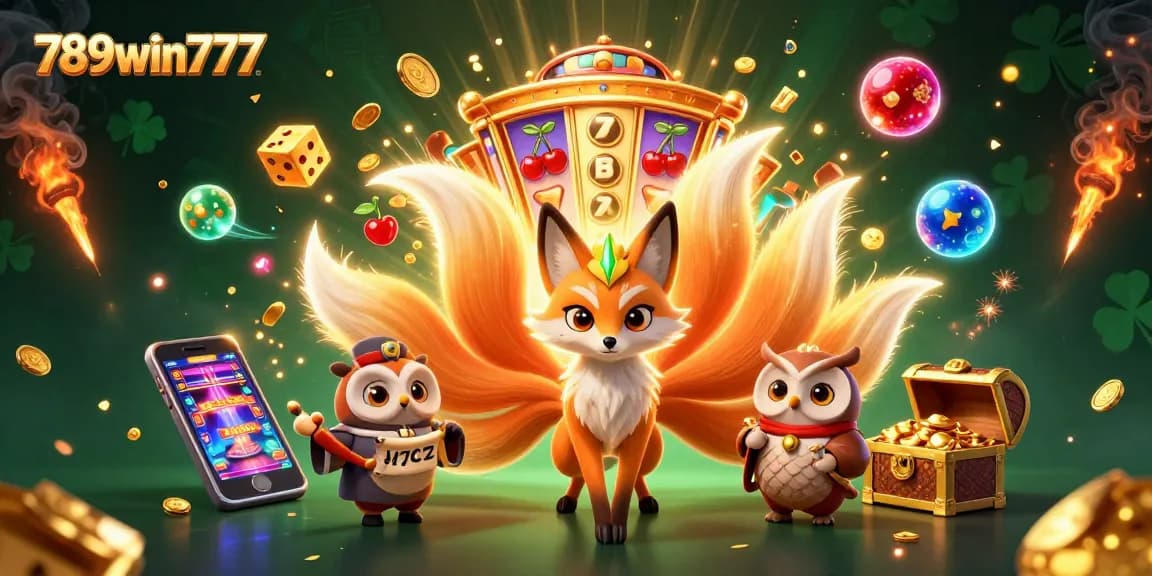 Experience the vibrant action of 789win777 with a colorful 3D casino scene featuring exciting slot games.