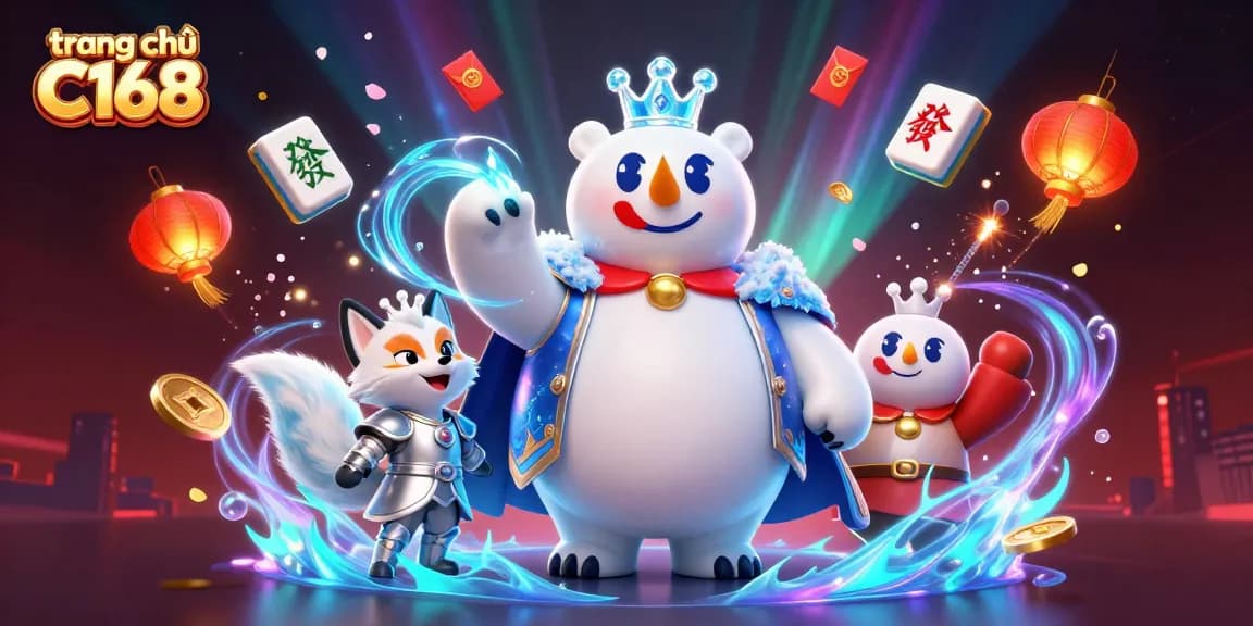 Engage with the thrilling experience on trang chủ C168, featuring dynamic characters and vibrant casino elements.
