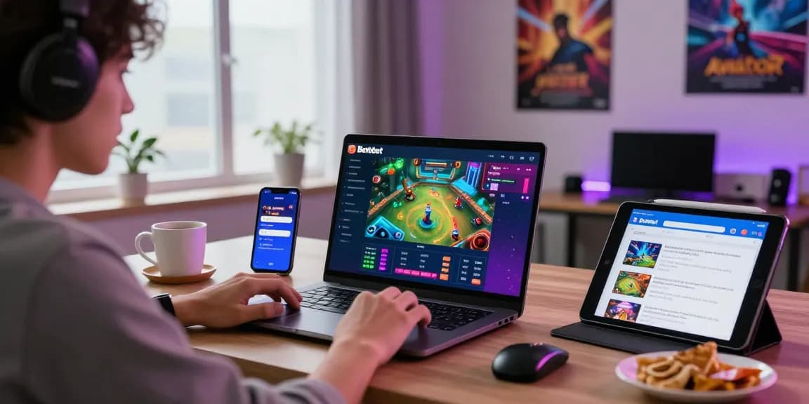 Engaging Betebet online gaming scene with colorful graphics and user interaction.