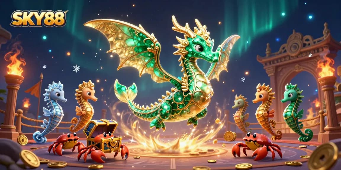 Engage in thrilling gaming at SKY88 with vibrant fantasy elements and dynamic casino visuals.