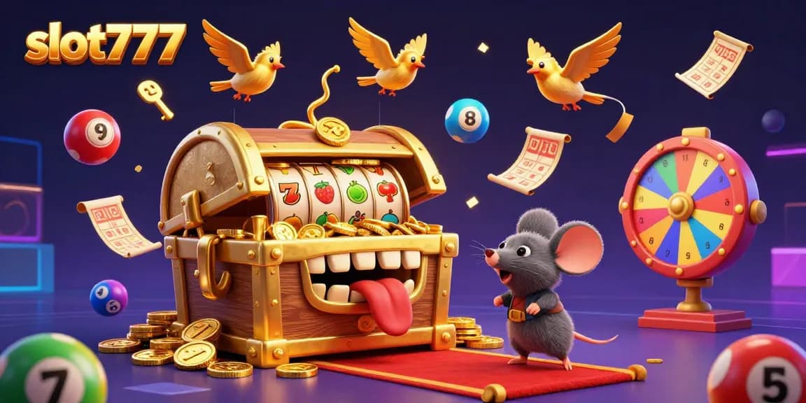 Experience thrilling gameplay with slot777 in an ultra-detailed 3D casino illustration featuring engaging elements.