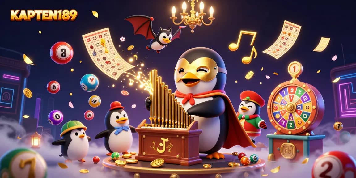 KAPTEN189, situs slot online terbaik dengan visual menarik dan elemen permainan yang kaya dalam ilustrasi 3D.