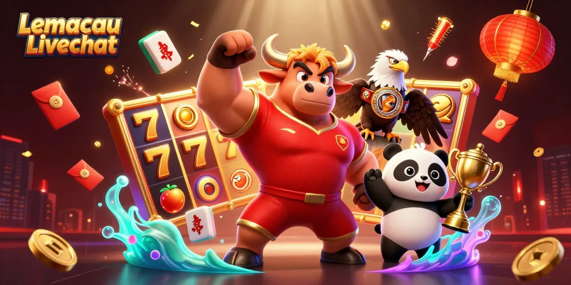 Lemacau Livechat offers an exhilarating glimpse into a vibrant casino scene filled with winning slots and mascots.
