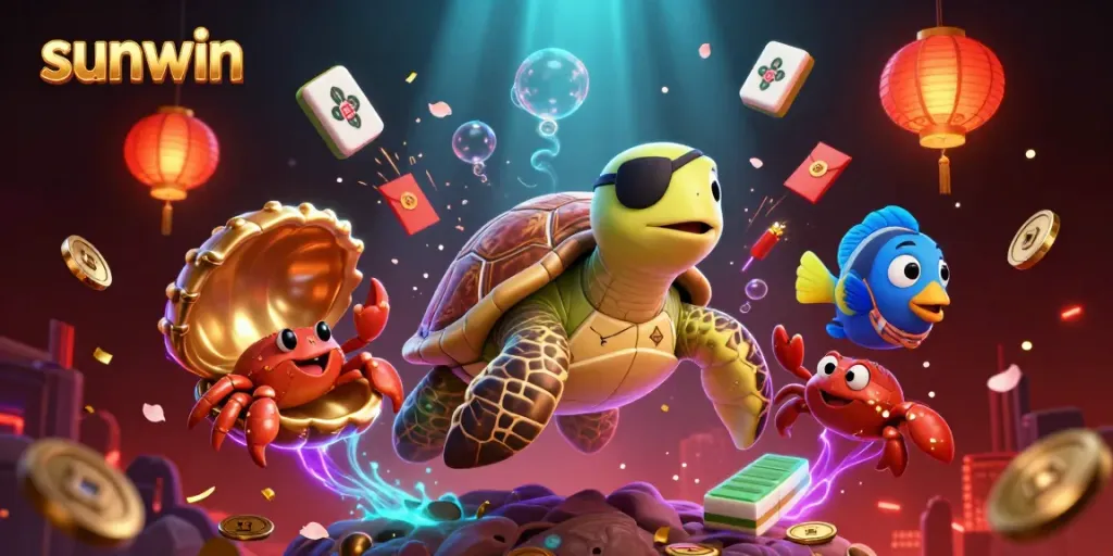Experience winning strategies with sunwin in this vibrant online casino illustration.
