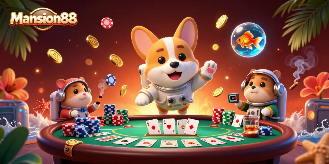 Mansion88 invites players to dive into a thrilling space casino experience with vibrant characters and interactive elements.