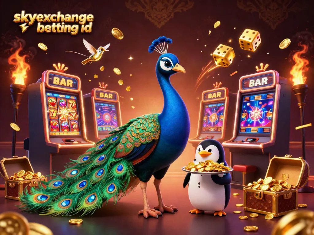 Engage in thrilling gameplay with the skyexchange betting id amidst a vibrant 3D casino scene.