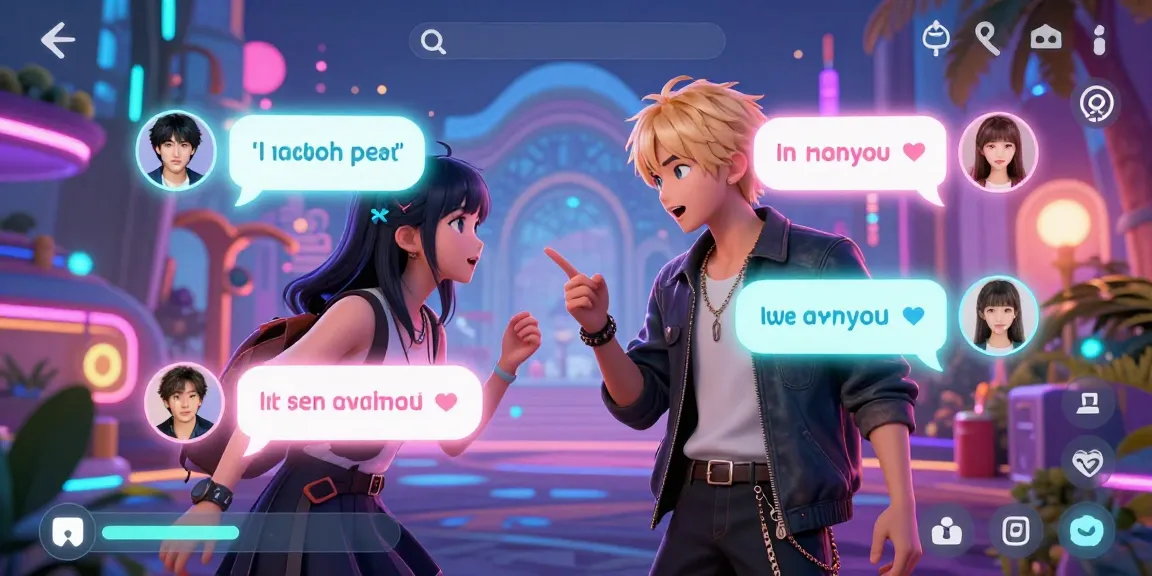 Engaging hentai ai chat interaction with animated character and vibrant background.