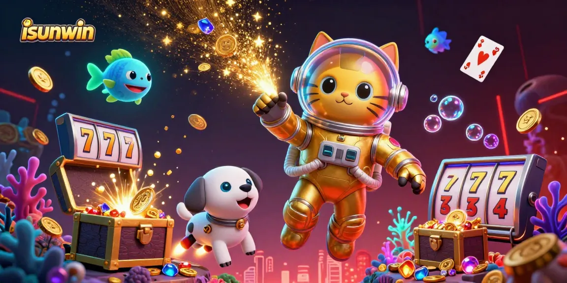 Engage in thrilling wins at isunwin with dynamic casino game elements amidst vibrant 3D underwater adventure.