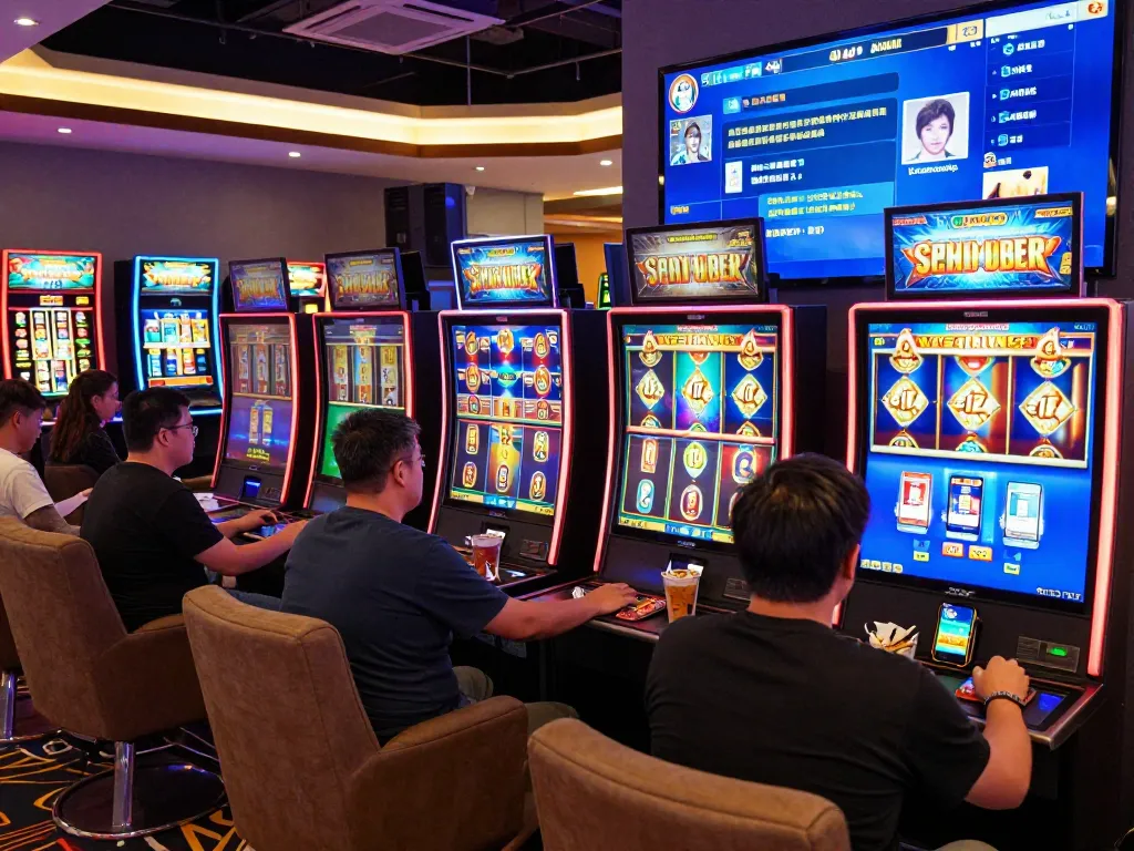 Pemain menikmati sensasi permainan slot online di laoban188 dengan antarmuka permainan yang menarik