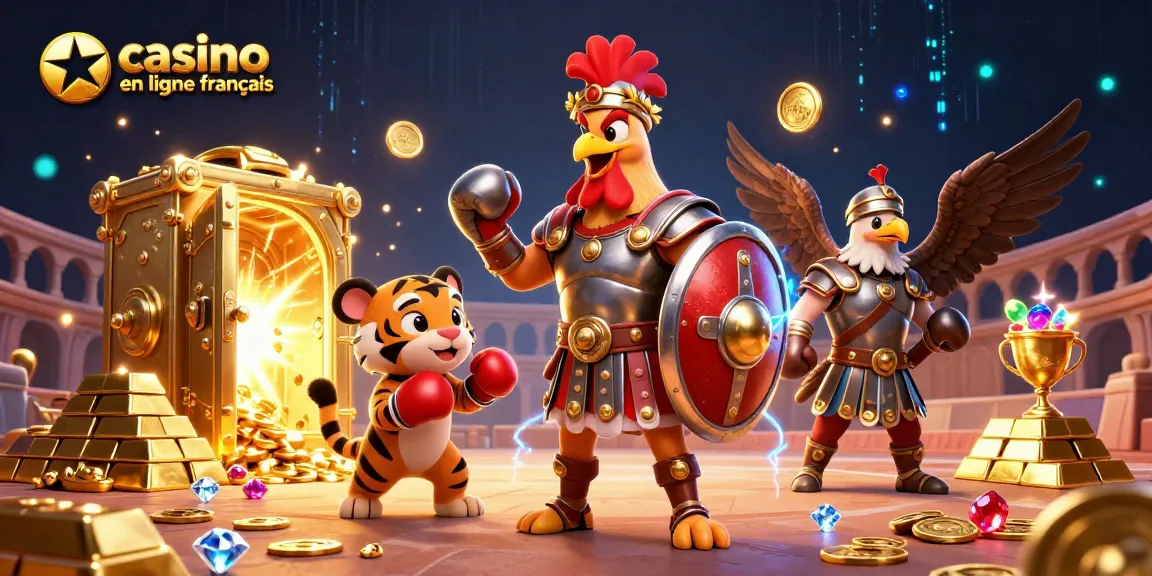 Engage with casino en ligne francais in an exhilarating gladiatorial-themed 3D scene.