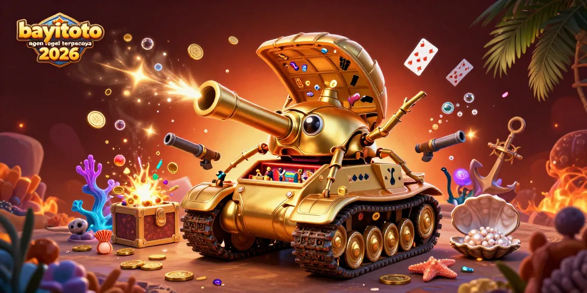 Experience bayitoto agen togel terpercaya 2026 with a vibrant casino-themed 3D art scene full of detail.