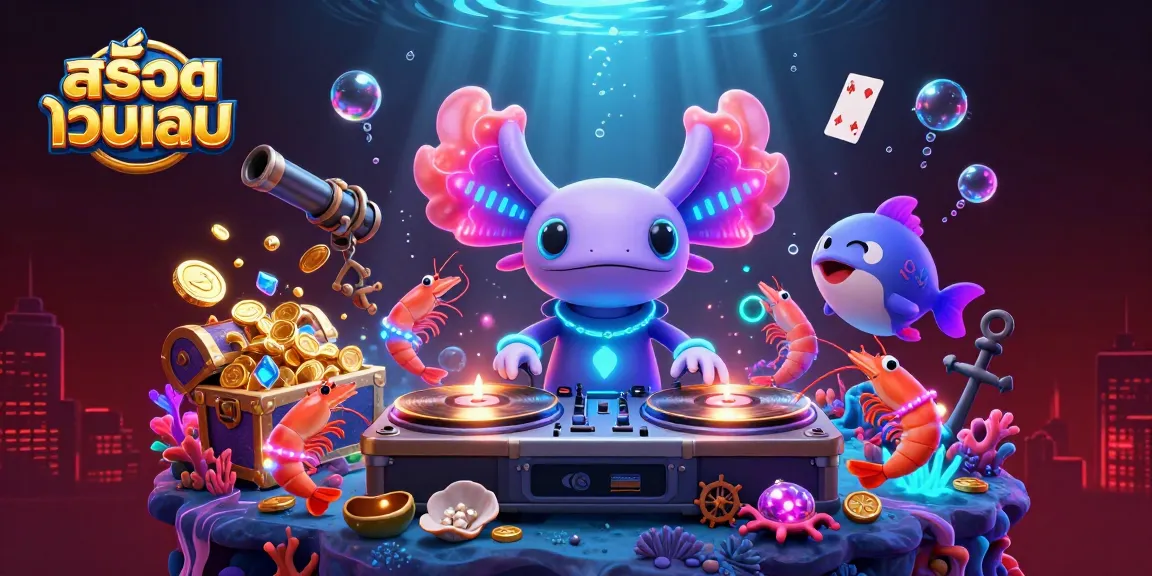 Experience the exciting world of สล็อตเว็บตรง with neon-colored characters, underwater treasures, and vibrant 3D graphics.