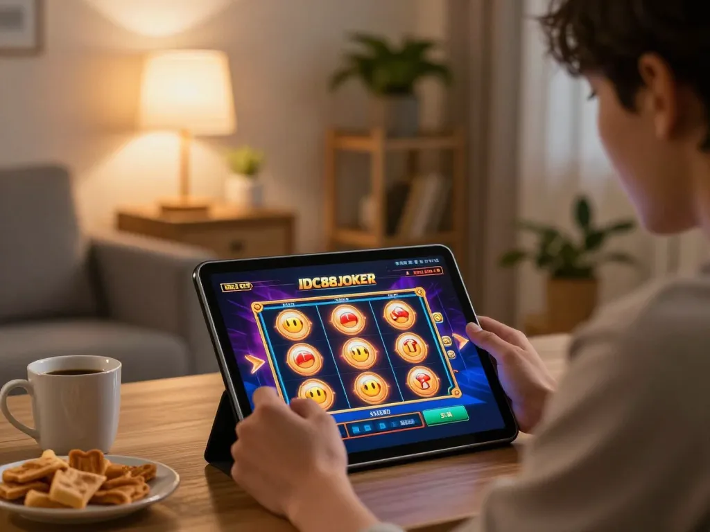 Engage with IDC88JOKER for a winning online casino experience on tablet at home.