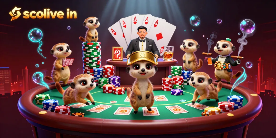 Socolive in casino with meerkats running games as a vibrant, colorful spectacle of fun and excitement.