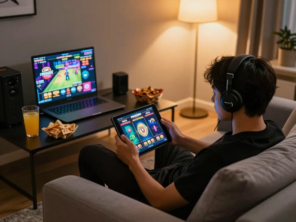 Engaging gameplay on a bandar situs slot gacor app while relaxing at home