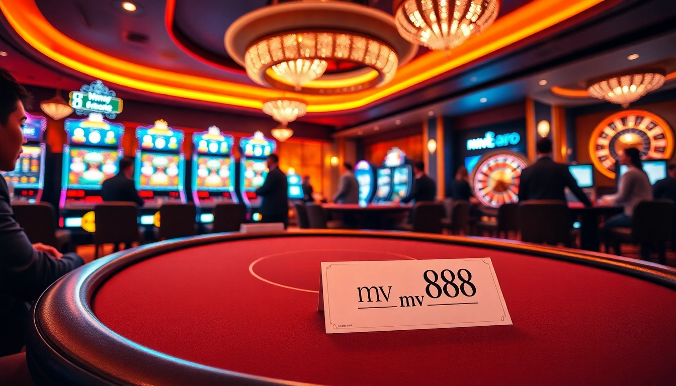 Experience the thrill of gameplay at mv88 casino with vibrant tables and exciting slot machines.