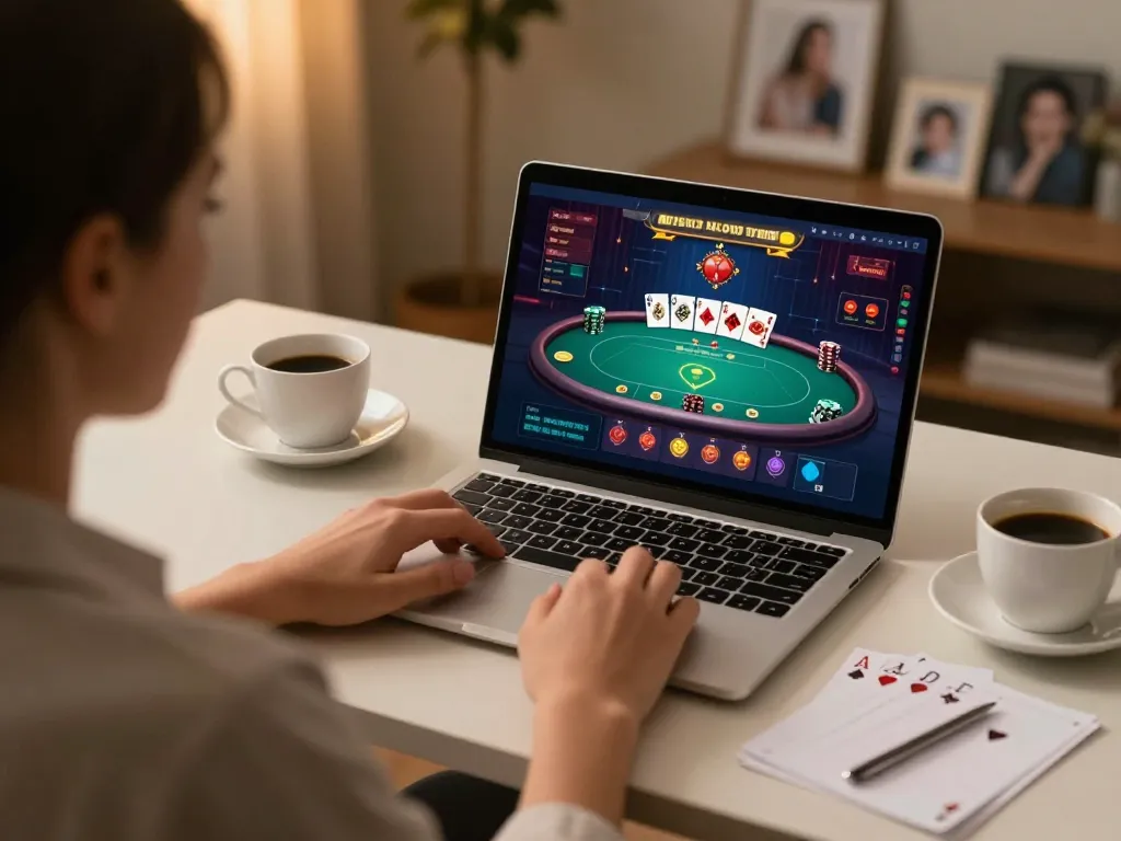 Engaging online gaming session on tr88k.com with a focus on poker strategy and comfort