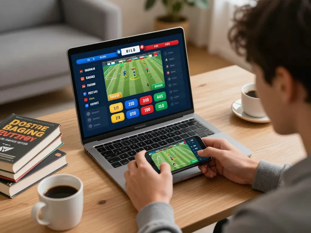 Engaging online sports betting action on n188 with a user placing bets, showcasing excitement and strategy.