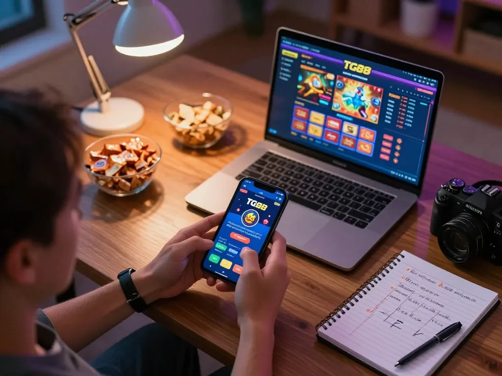 TG88 app in action on smartphone during casual gaming session at home, highlighting user experience and strategic approach.