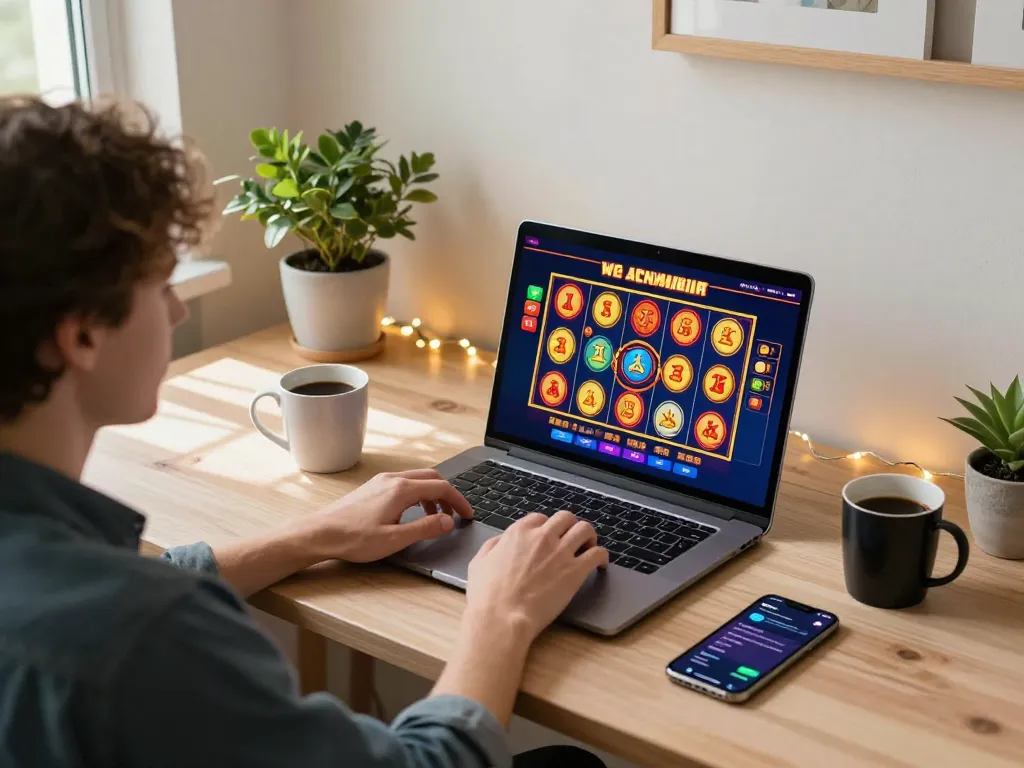 Engaging in online gambling with dinamit4d while enjoying vibrant slot game graphics