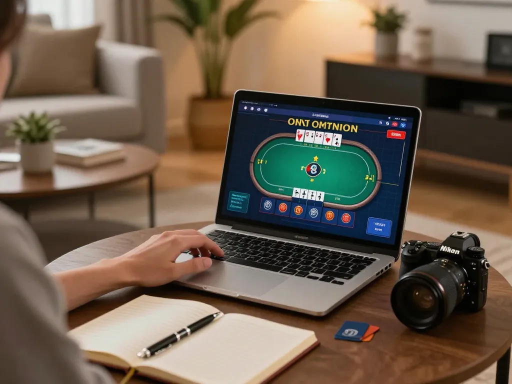 Kong88 players strategizing poker in an inviting online gaming environment for responsible gambling.