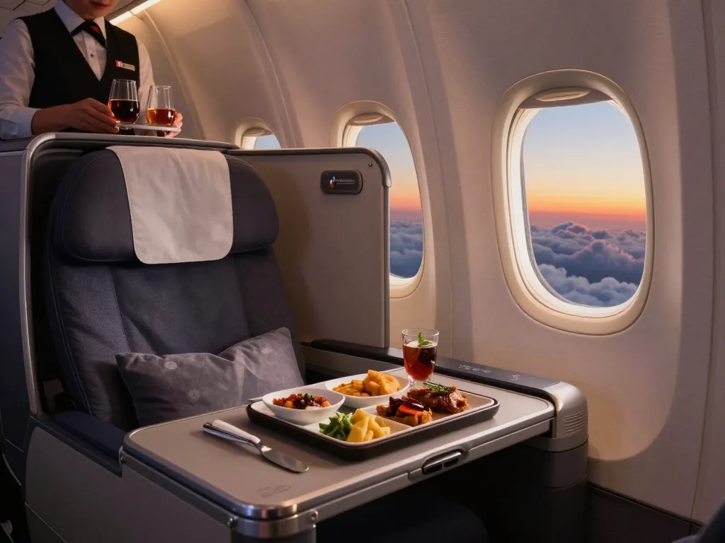 Luxurious interior of the 789P Dreamliner showcasing comfort and premium service.