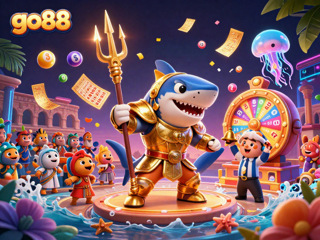 Watch go88 players engage in thrilling lottery dynamics with vivid underwater characters.