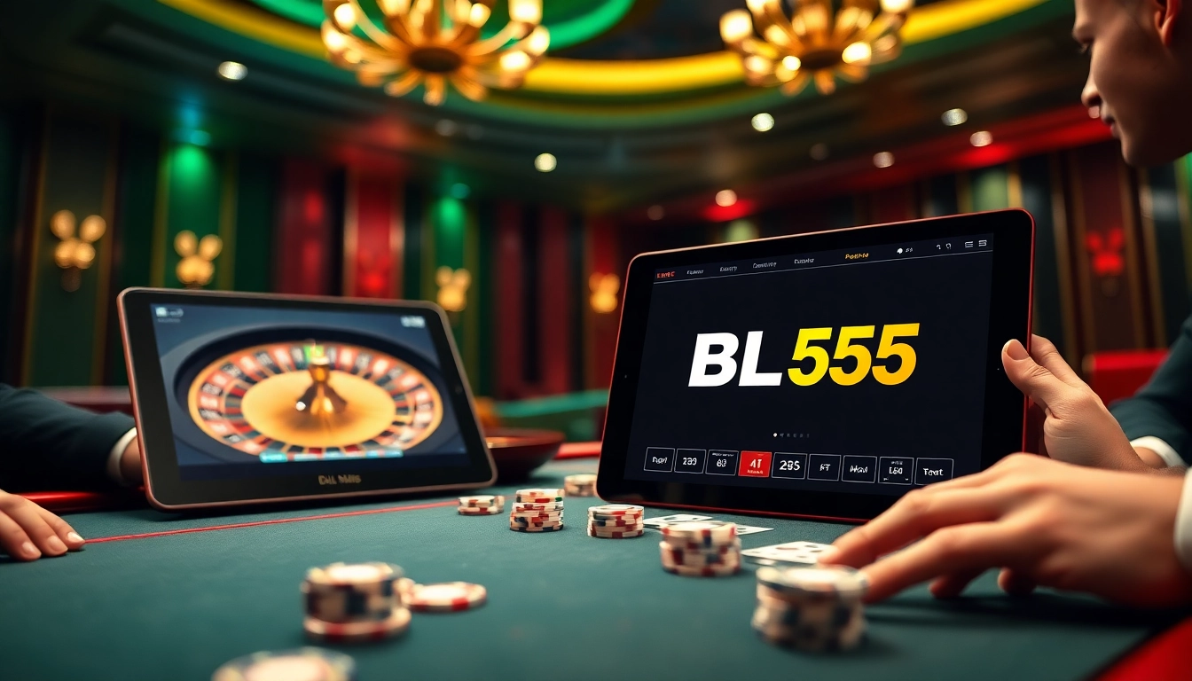 Experience thrilling wagers at BL555 with vibrant casino tables and dynamic gameplay.