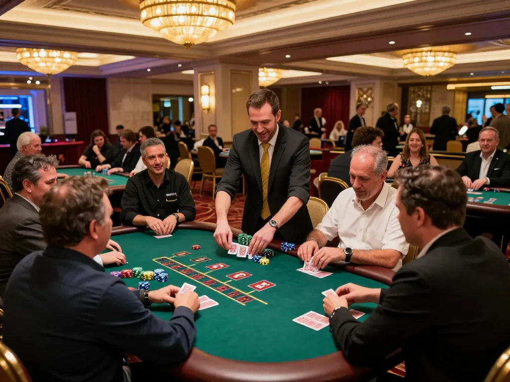 sin88 nhà cái players engaged in intense blackjack game at luxury casino
