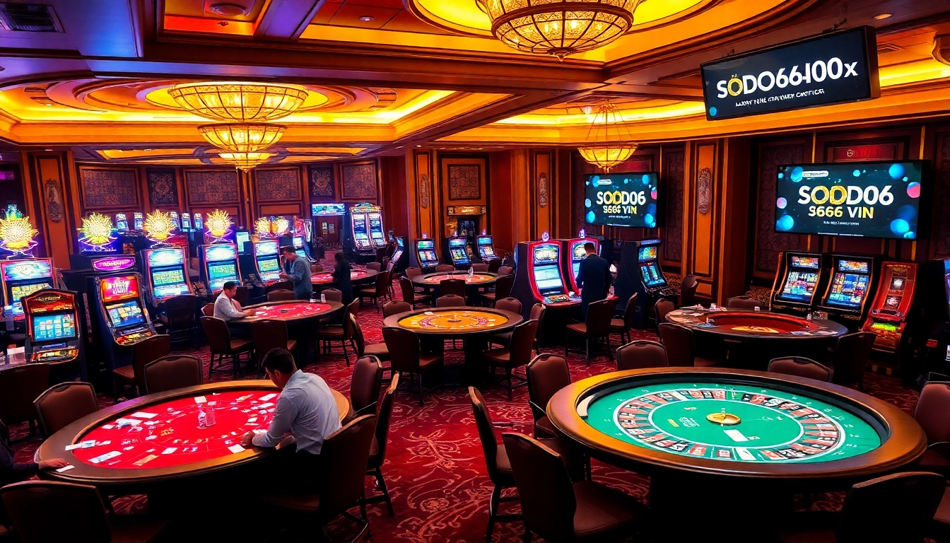 Experience thrilling gameplay at SODO66VN with vibrant casino tables and digital betting opportunities.