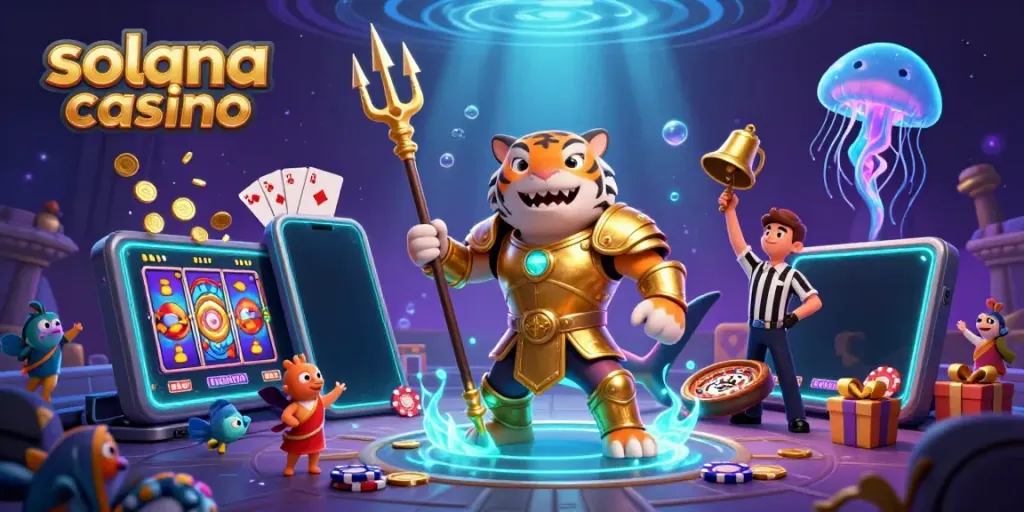Engage in exhilarating games at solana casino with colorful slot machines and underwater action.