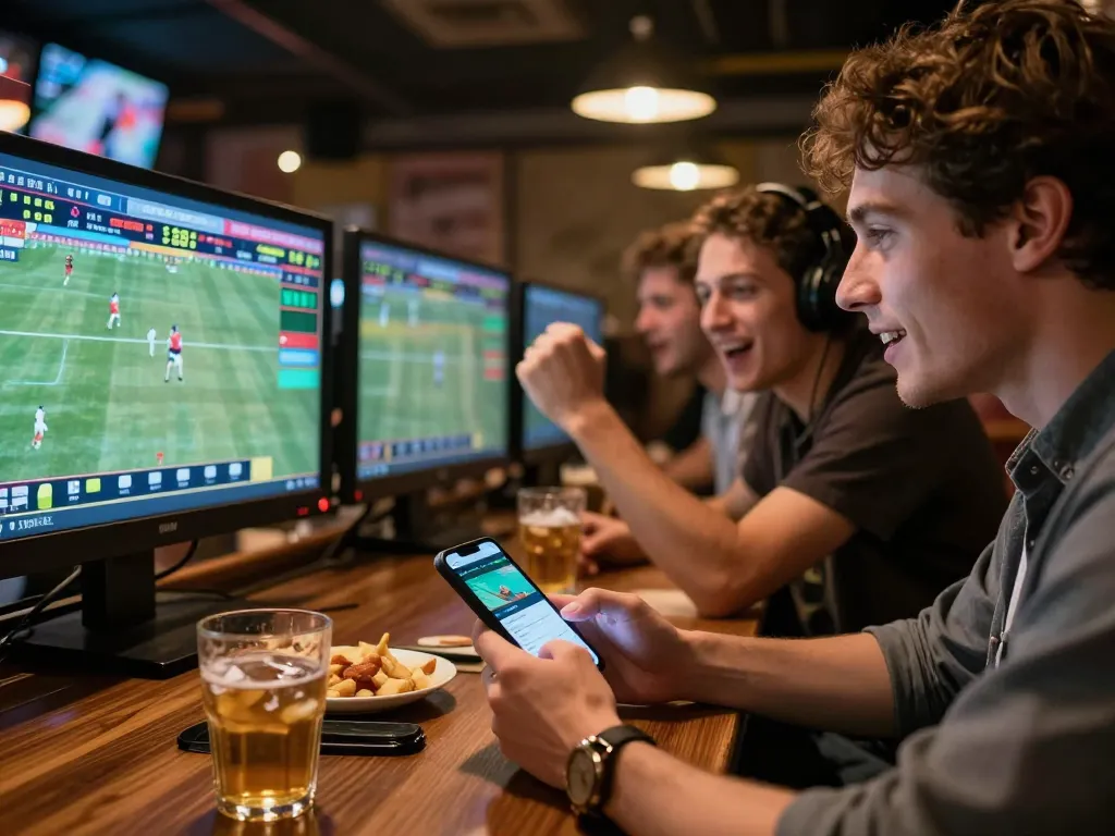 Soi kèo nhà cái hôm nay with intense focus on live sports betting screens and betting app for strategic decisions