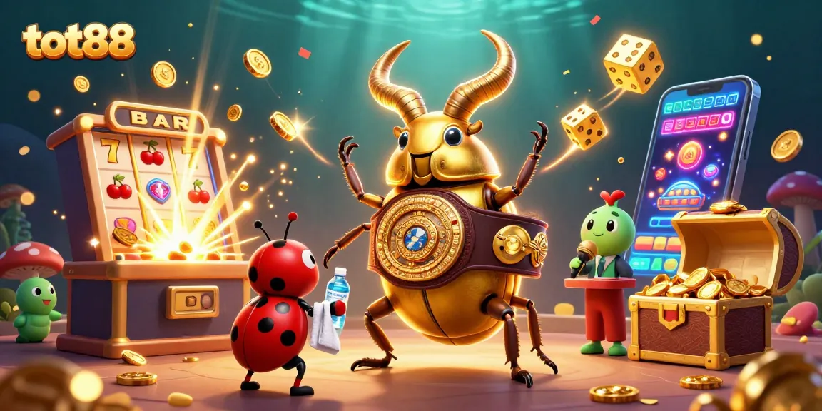 Experience thrilling casino action with tot88 in this vibrant 3D illustration featuring exciting wins.