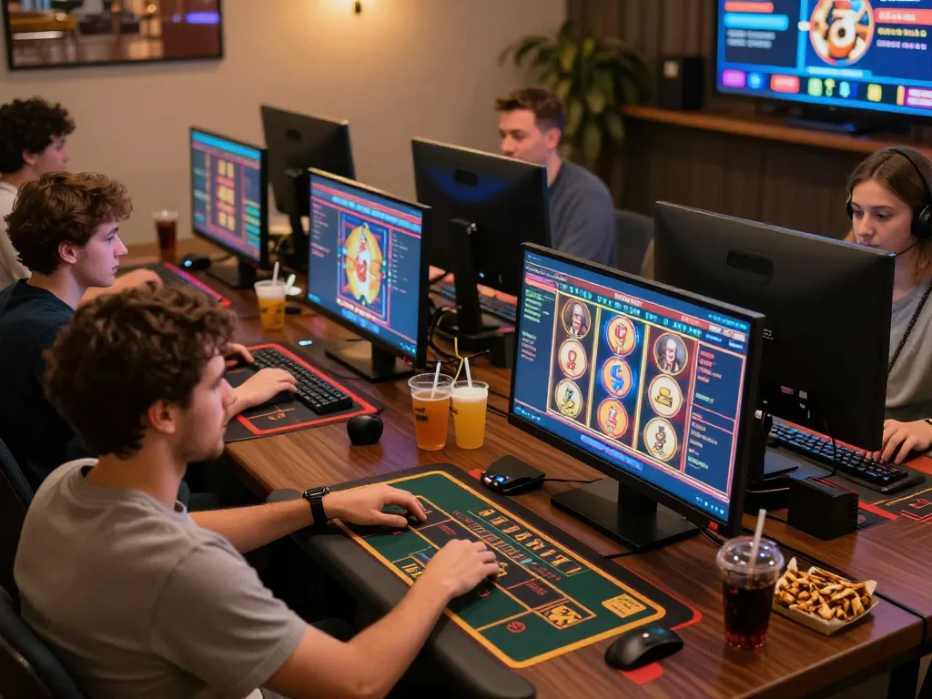IDCASH88 players celebrating wins during an engaging online gaming session, showcasing exciting slot action.