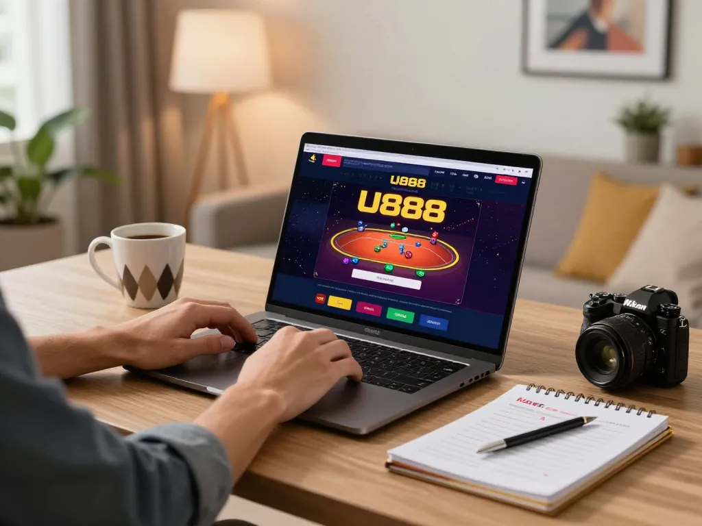 Engaging online gaming scene featuring U888 platform with player strategizing.