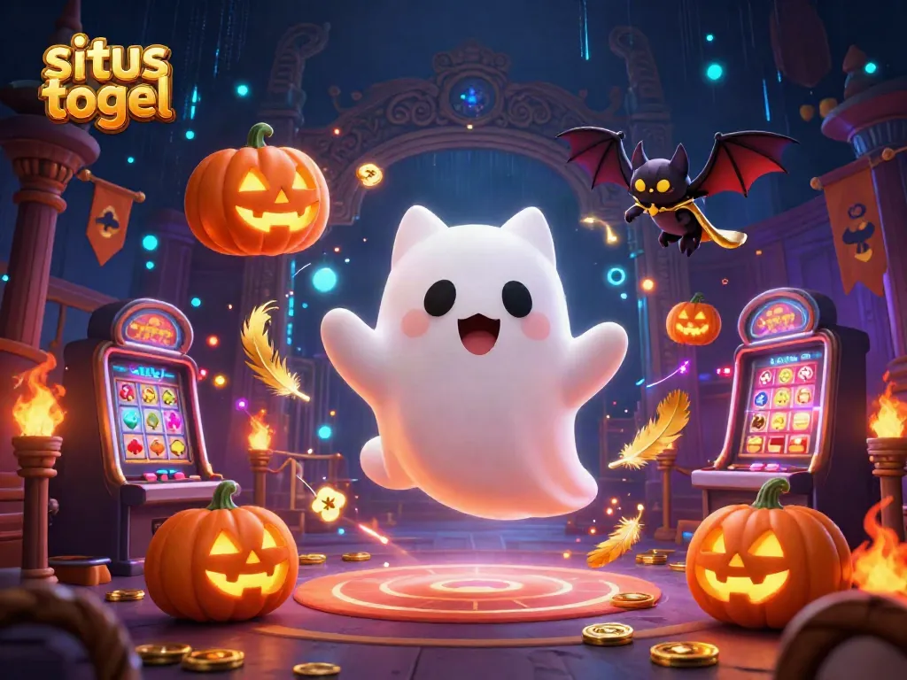 Experience situs togel thrills in a haunted casino with ghost cats and glowing poker pumpkins.