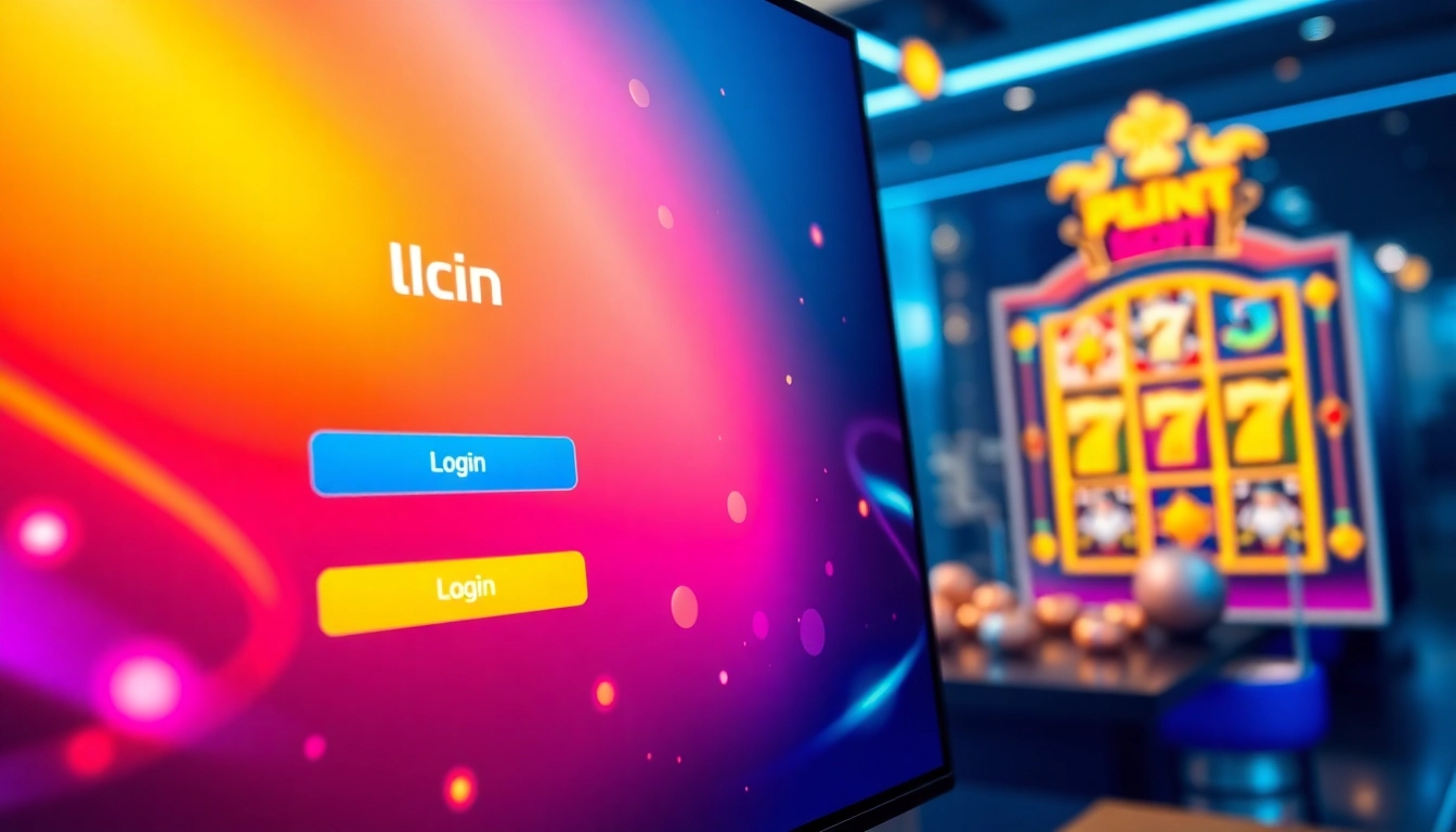 Login screen for garasislot login dengan grafis menarik dan elemen permainan interaktif.