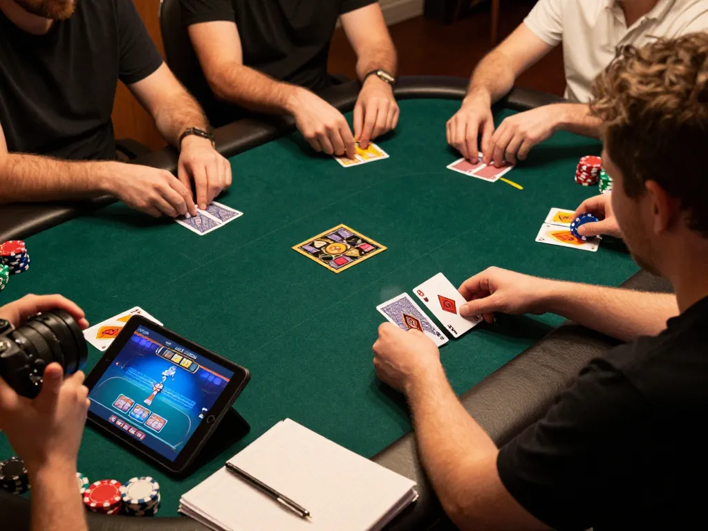 Engaging in a high-stakes poker game on TGABET168, showcasing competitive player actions and a cozy atmosphere