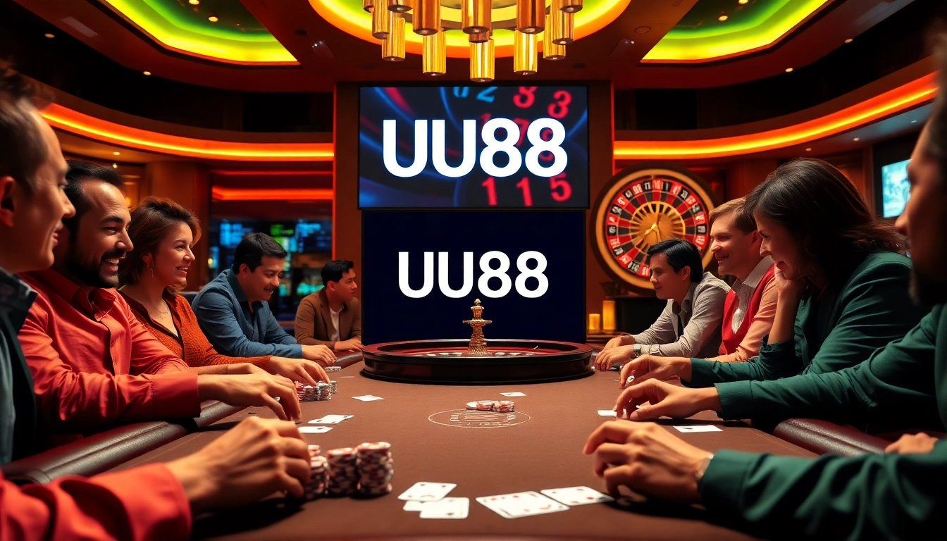 UU88 offers a vibrant casino atmosphere with poker action and thrilling gameplay.