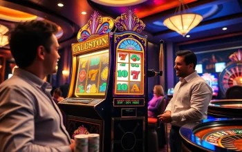 Play a slot demo at a luxurious casino featuring vibrant machines and engaging gameplay.