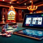 Engage with thrilling gaming at https://f8bet.net.in/ featuring casino tables, vibrant slot machines, and poker chips.