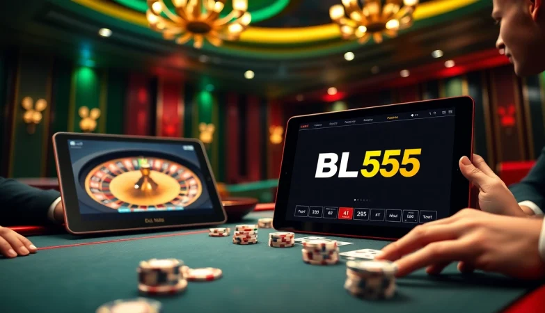 Experience thrilling wagers at BL555 with vibrant casino tables and dynamic gameplay.